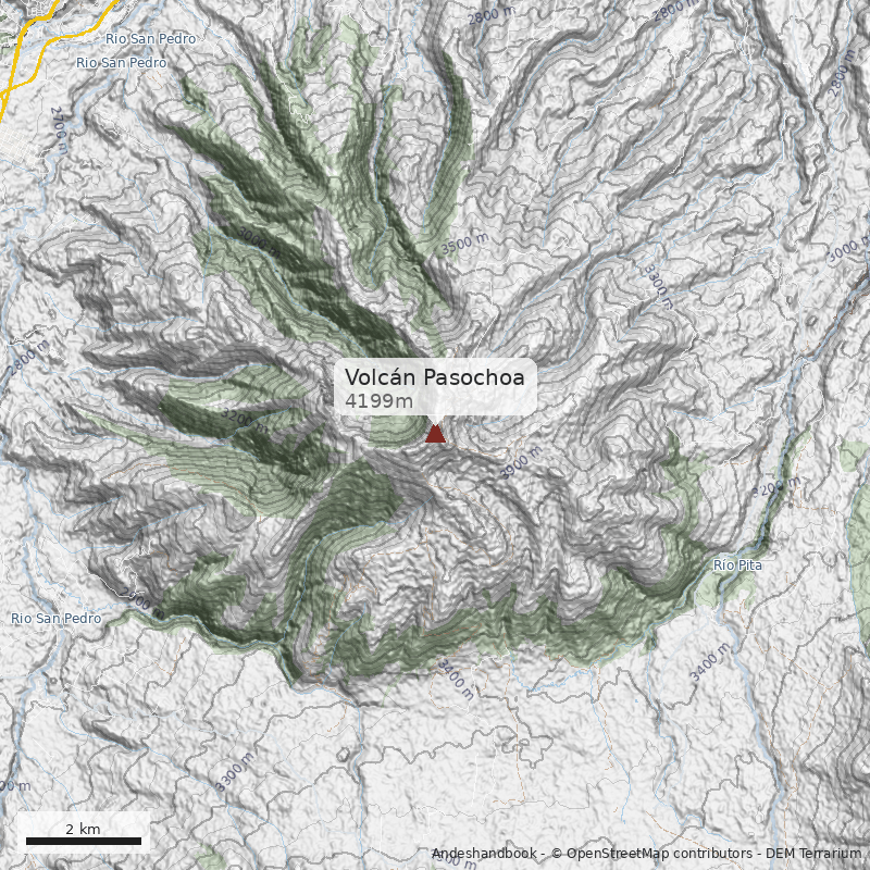 Mapa Volcán Pasochoa