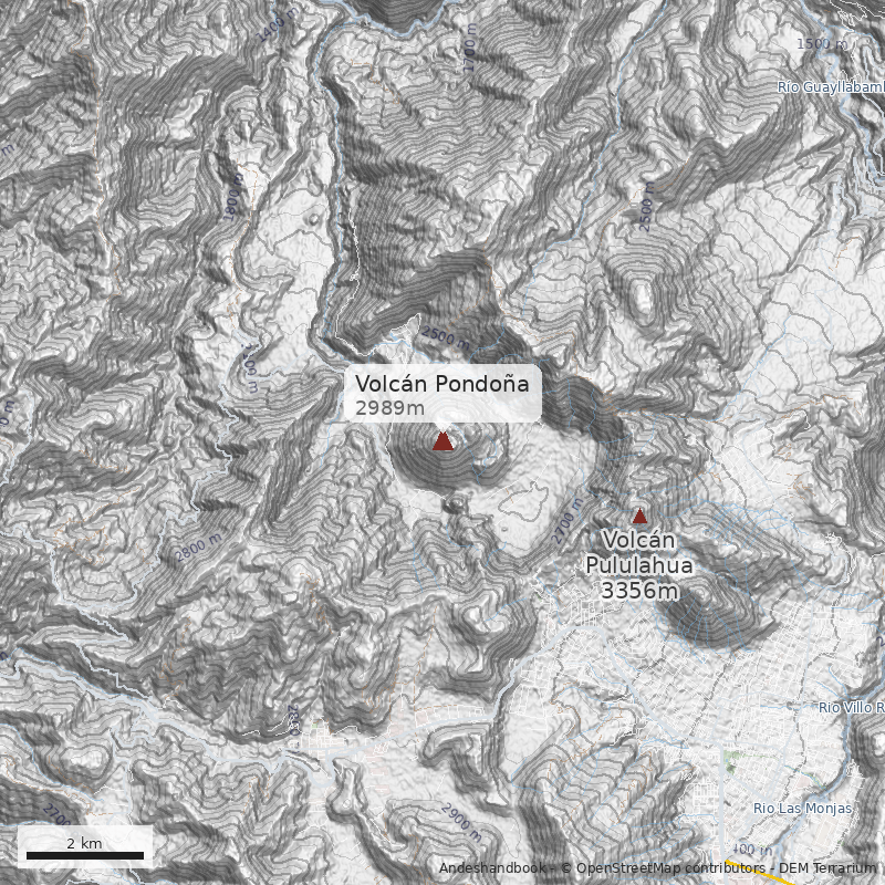 Mapa Volcán Pondoña