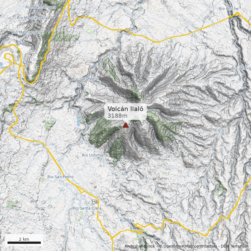 Mapa Volcán Ilaló