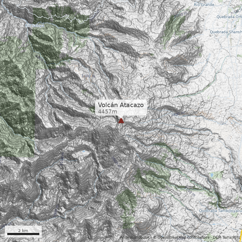 Mapa Volcán Atacazo