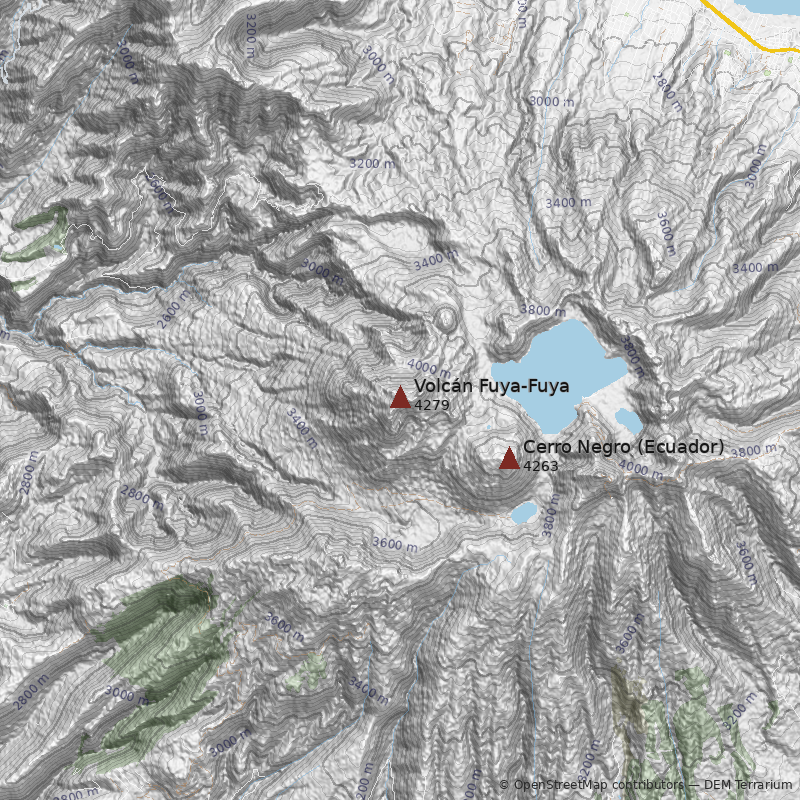 Mapa Volcán Fuya-Fuya