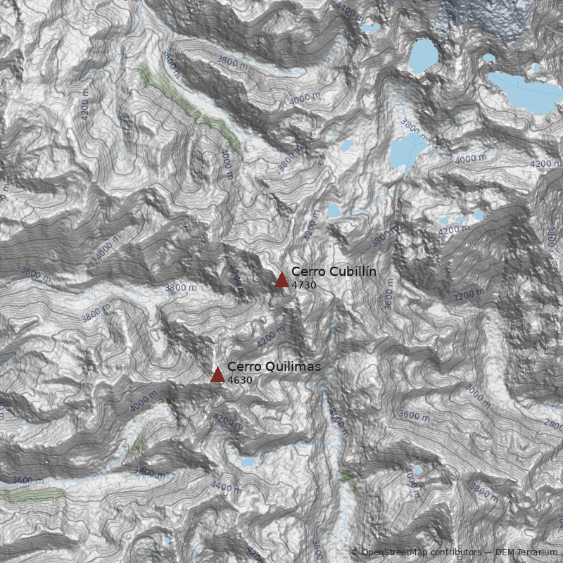 Mapa Cerro Cubillín