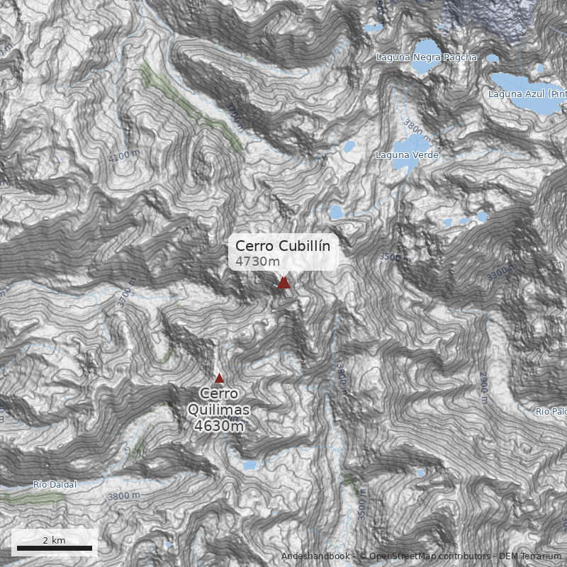 Mapa Cerro Cubillín