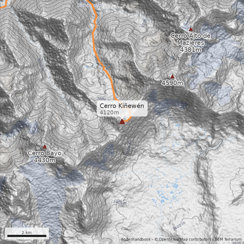 Mapa Cerro Kiñewén