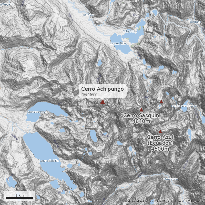 Mapa Cerro Achipungo