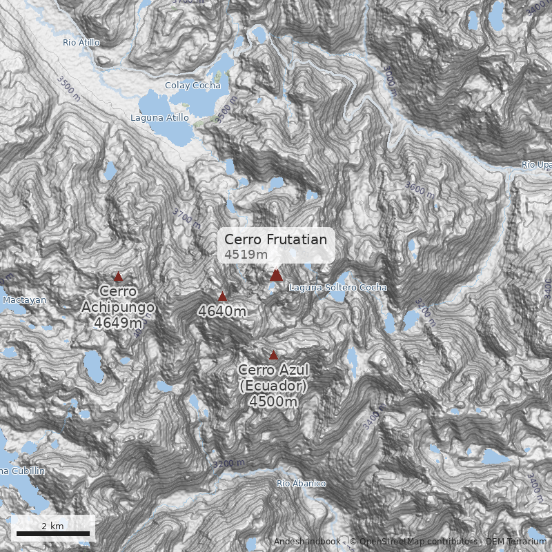 Mapa Cerro Frutatian
