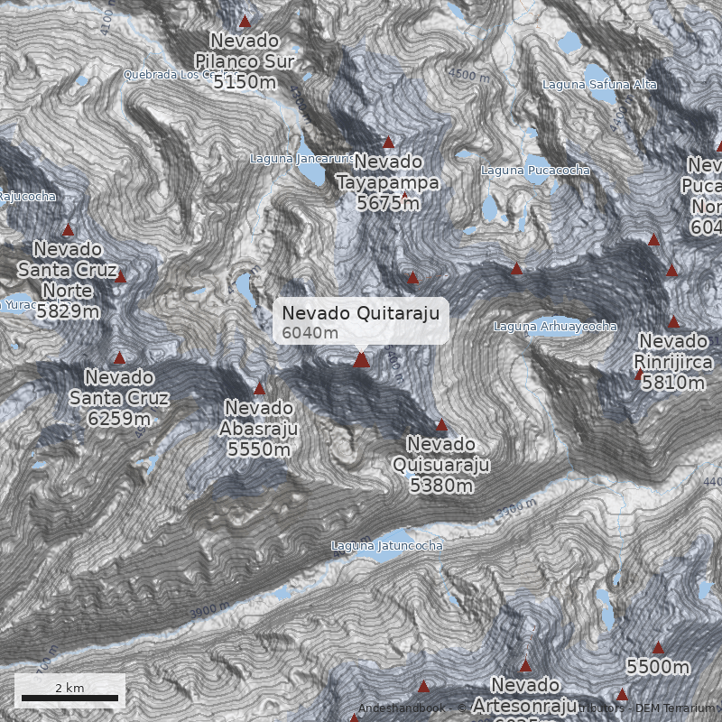Mapa Nevado Quitaraju