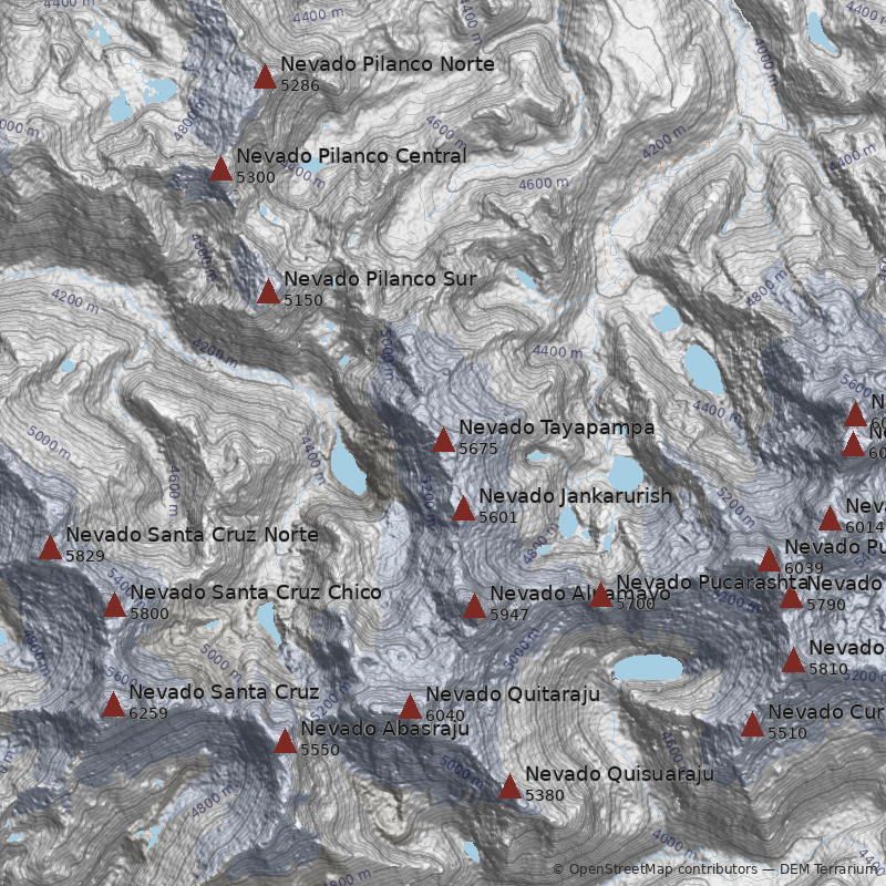 Mapa Nevado Tayapampa