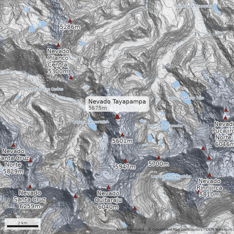 Mapa Nevado Tayapampa