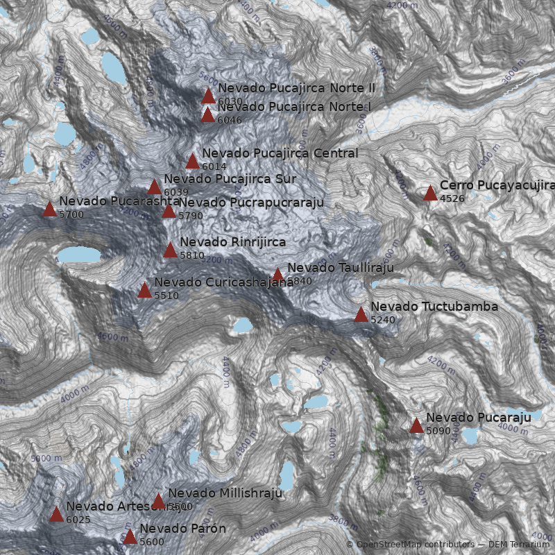 Mapa Nevado Taulliraju
