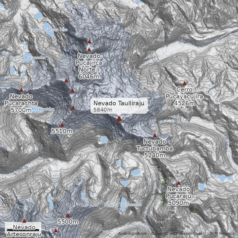 Mapa Nevado Taulliraju