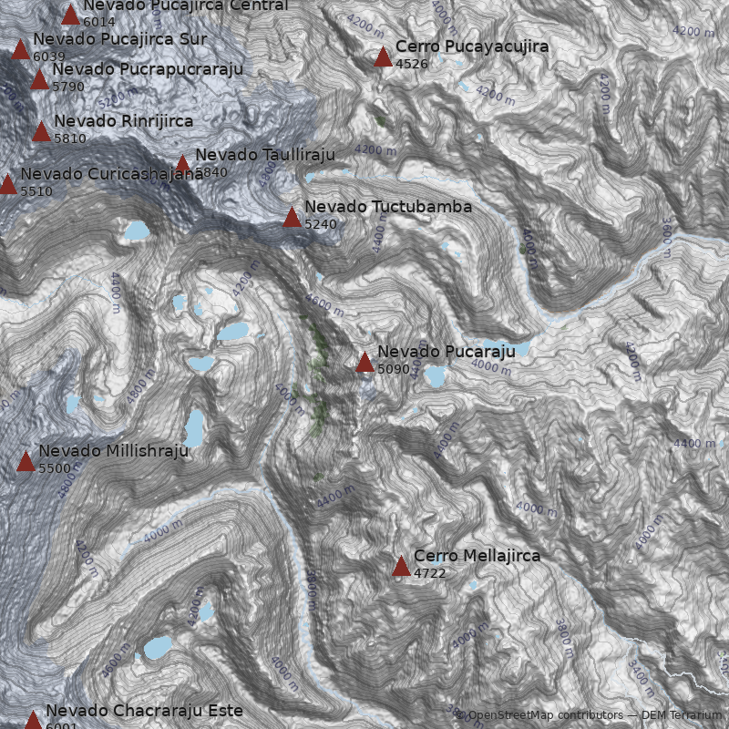 Mapa Nevado Pucaraju