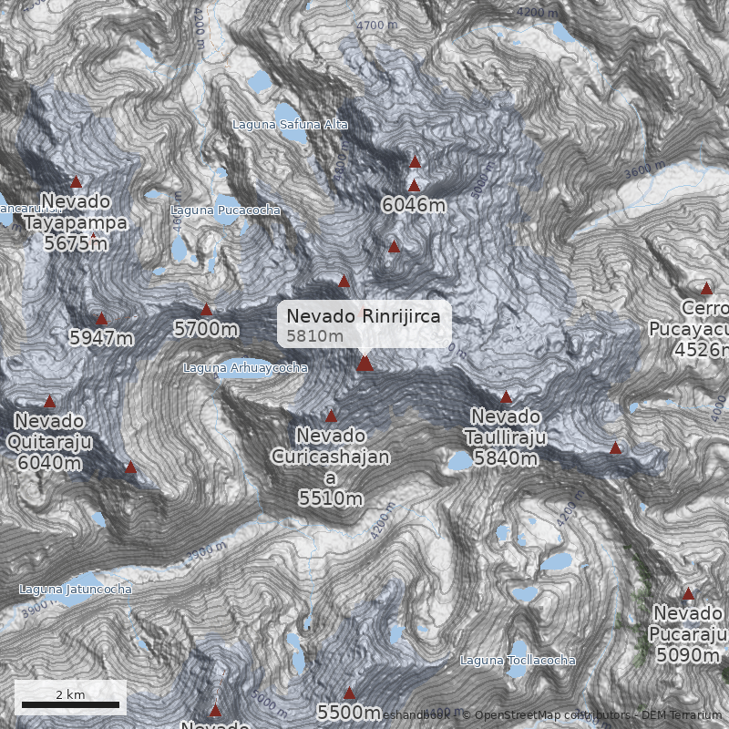 Mapa Nevado Rinrijirca