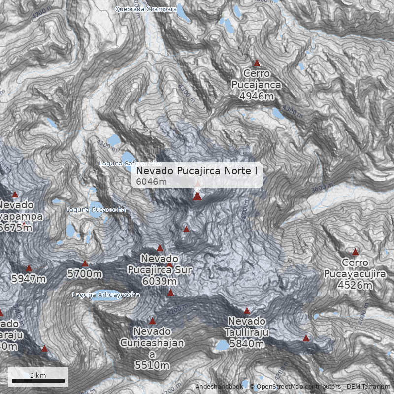 Mapa Nevado Pucajirca Norte I