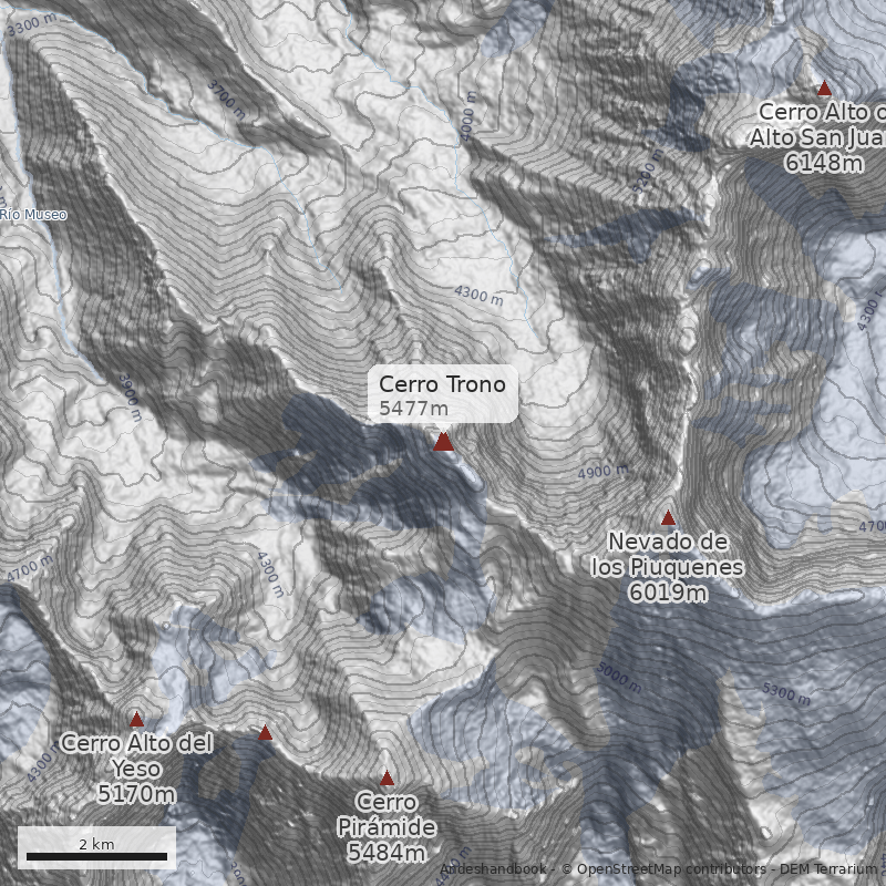 Mapa Cerro Trono