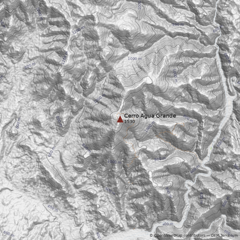 Mapa Cerro Agua Grande