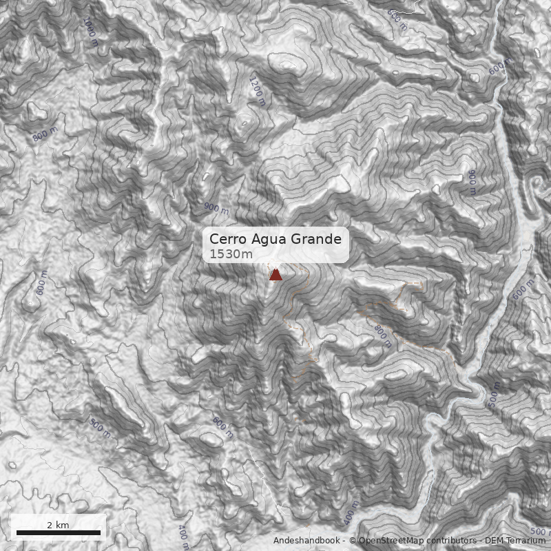 Mapa Cerro Agua Grande