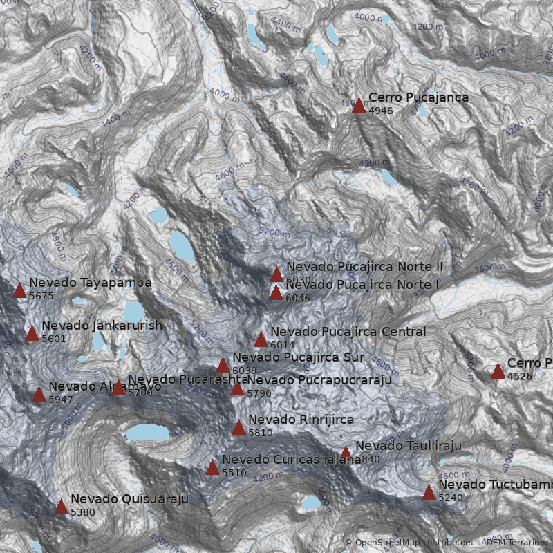 Mapa Nevado Pucajirca Norte II