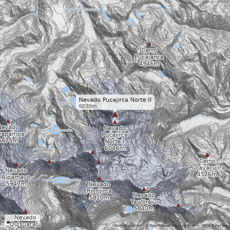 Mapa Nevado Pucajirca Norte II