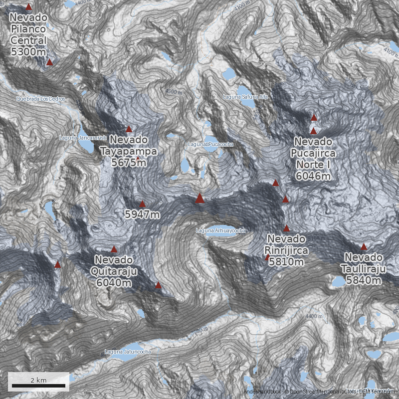 Mapa Nevado Pucarashta