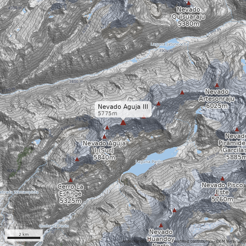 Mapa Nevado Aguja III