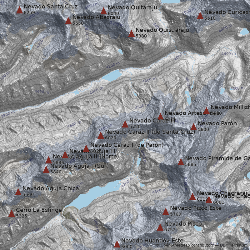 Mapa Nevado Caraz III