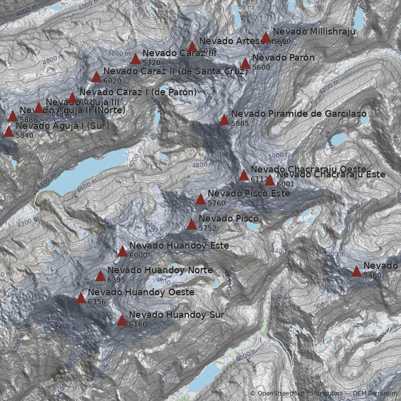 Mapa Nevado Pisco Este