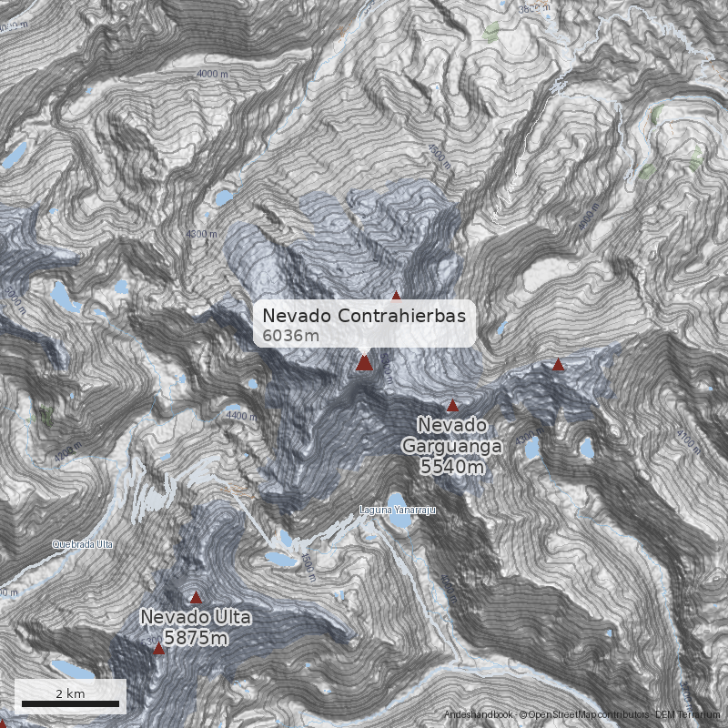 Mapa Nevado Contrahierbas