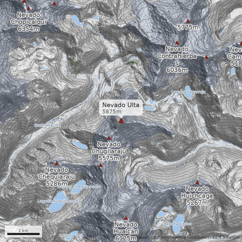 Mapa Nevado Ulta