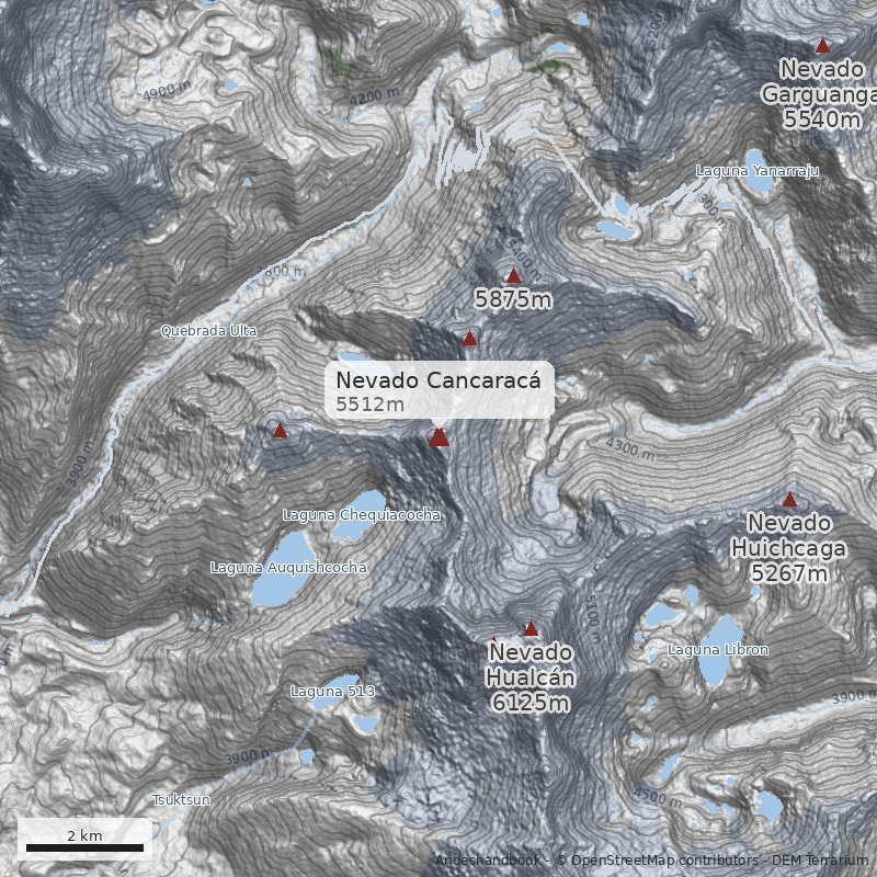 Mapa Nevado Cancaracá