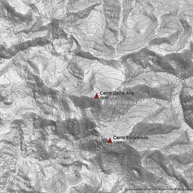Mapa Cerro Doña Ana