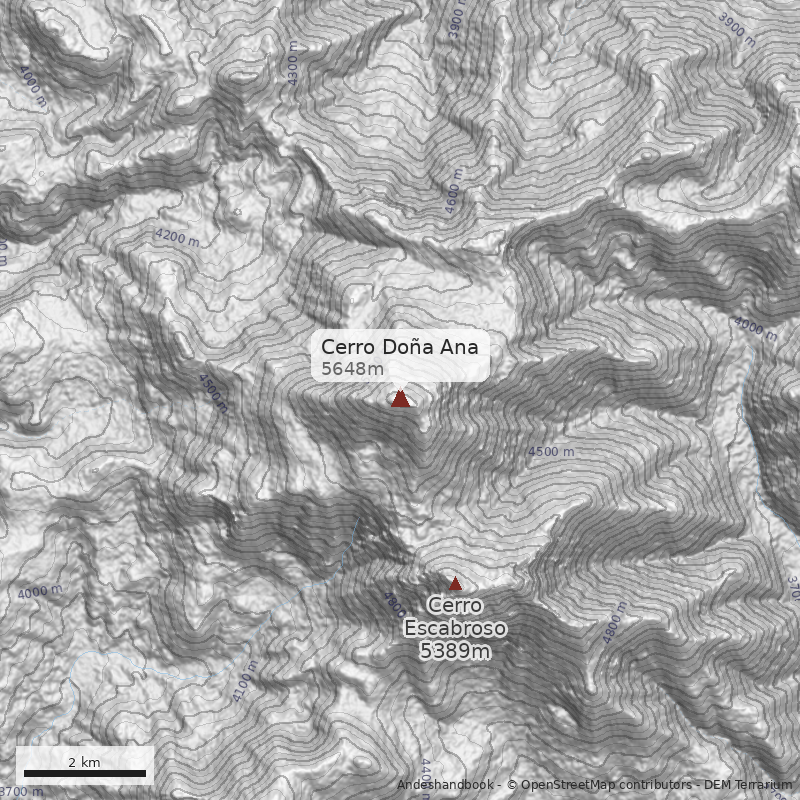 Mapa Cerro Doña Ana