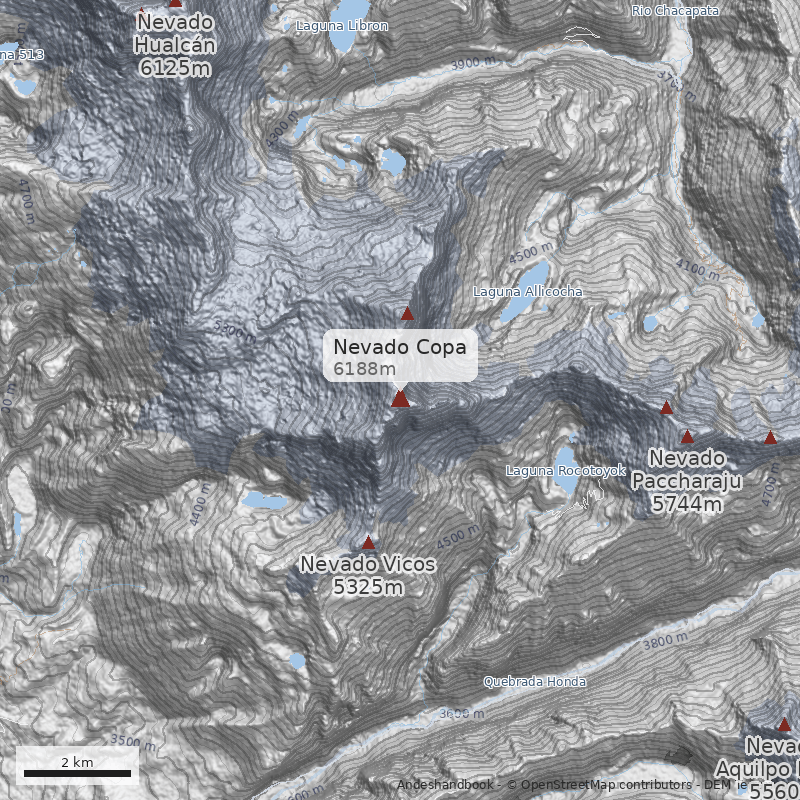 Mapa Nevado Copa