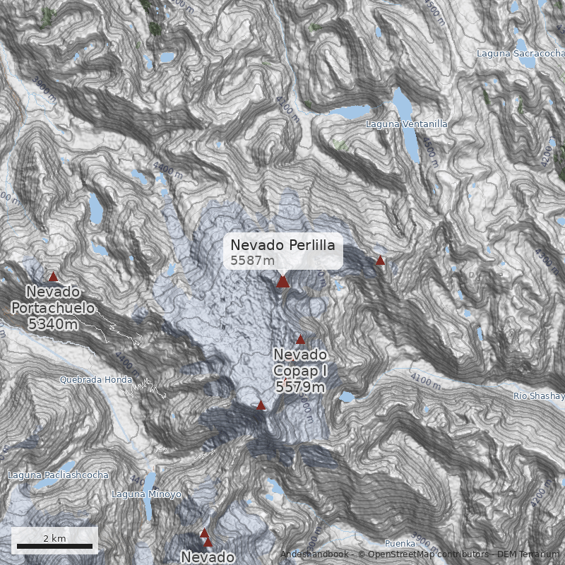 Mapa Nevado Perlilla