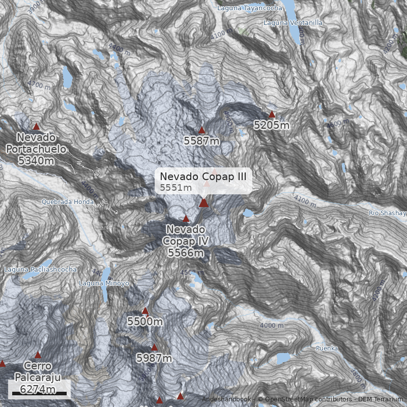 Mapa Nevado Copap III