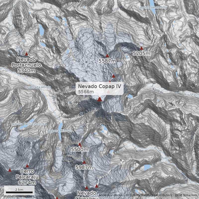 Mapa Nevado Copap IV
