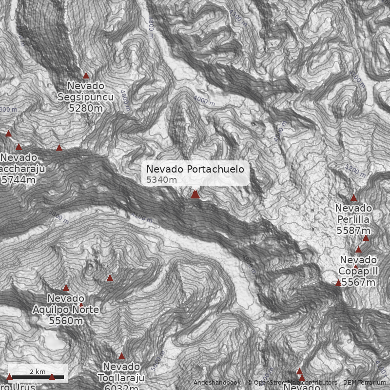 Mapa Nevado Portachuelo