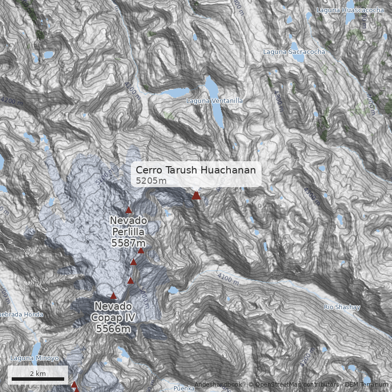 Mapa Cerro Tarush Huachanan