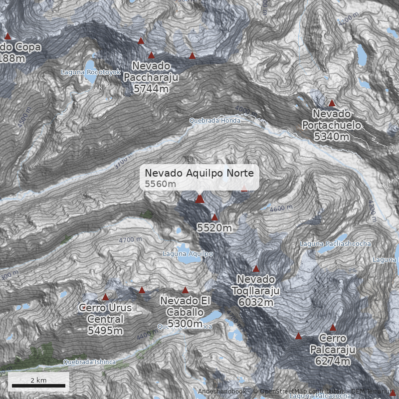 Mapa Nevado Aquilpo Norte