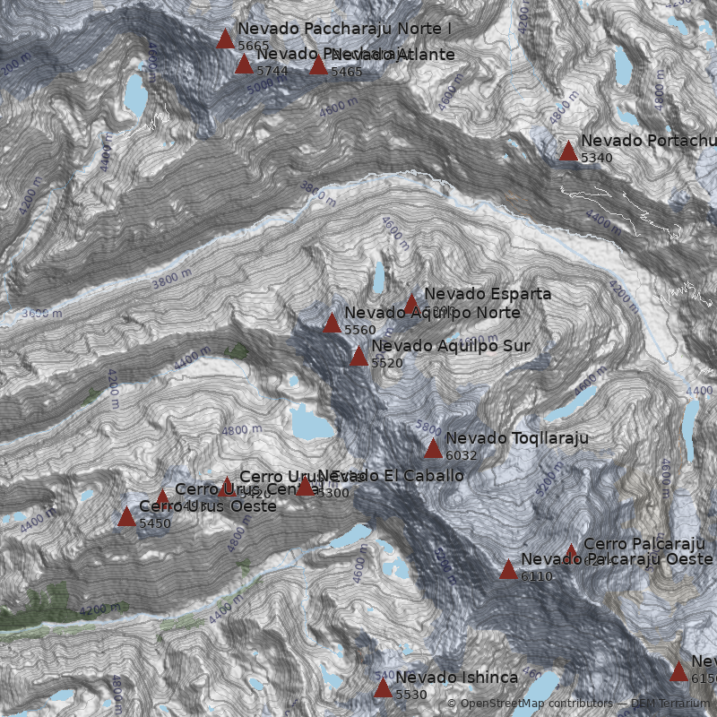 Mapa Nevado Aquilpo Sur