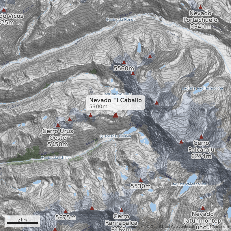 Mapa Nevado El Caballo