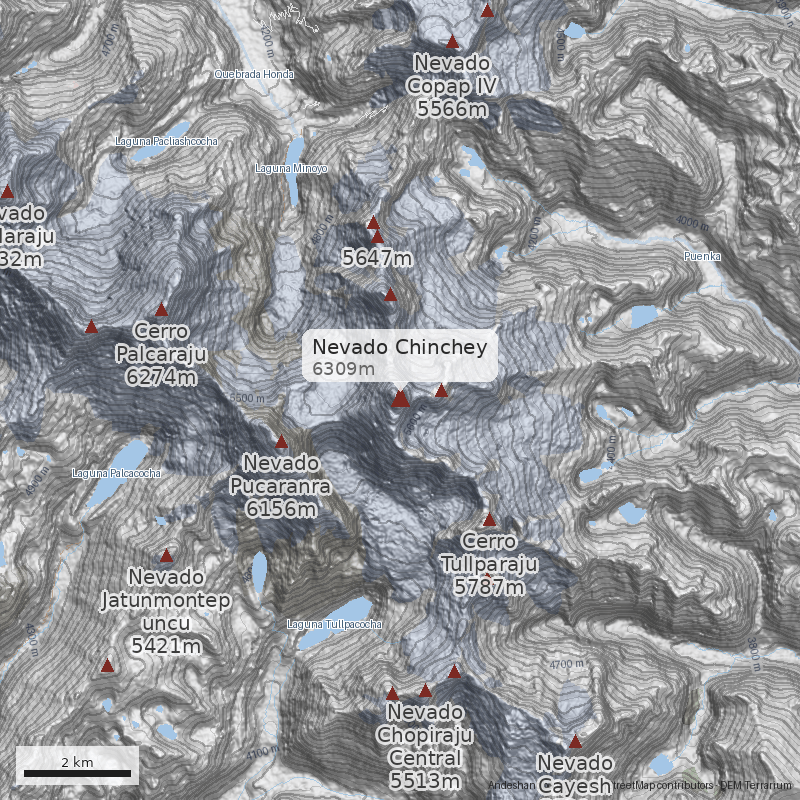 Mapa Nevado Chinchey