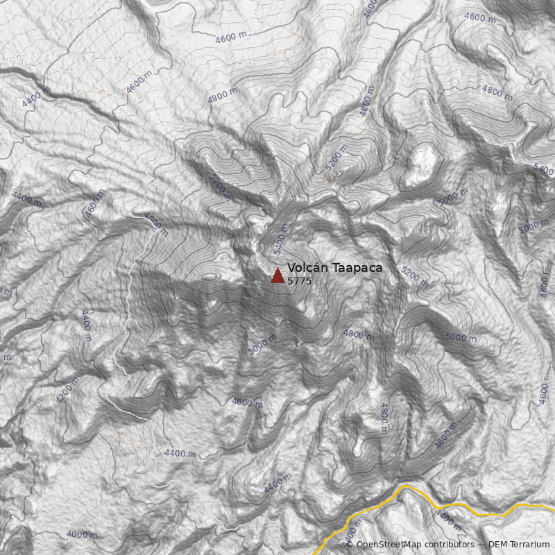 Mapa Volcán Taapaca