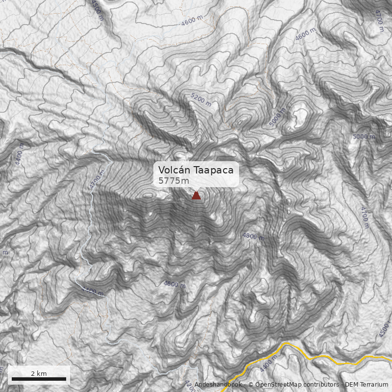 Mapa Volcán Taapaca