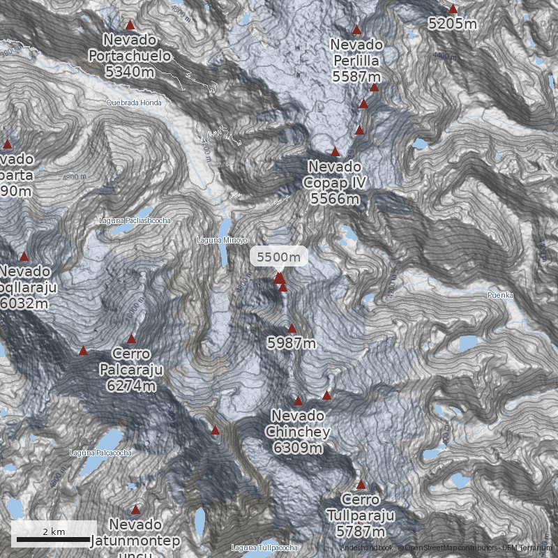 Mapa Nevado Utsuraju