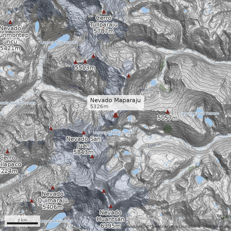 Mapa Nevado Maparaju
