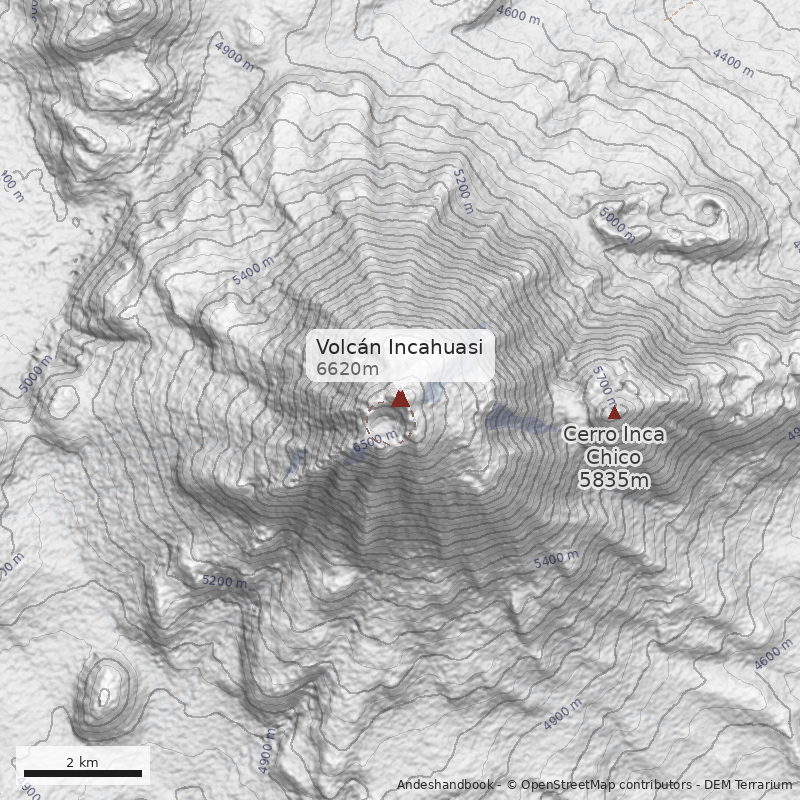 Mapa Volcán Incahuasi