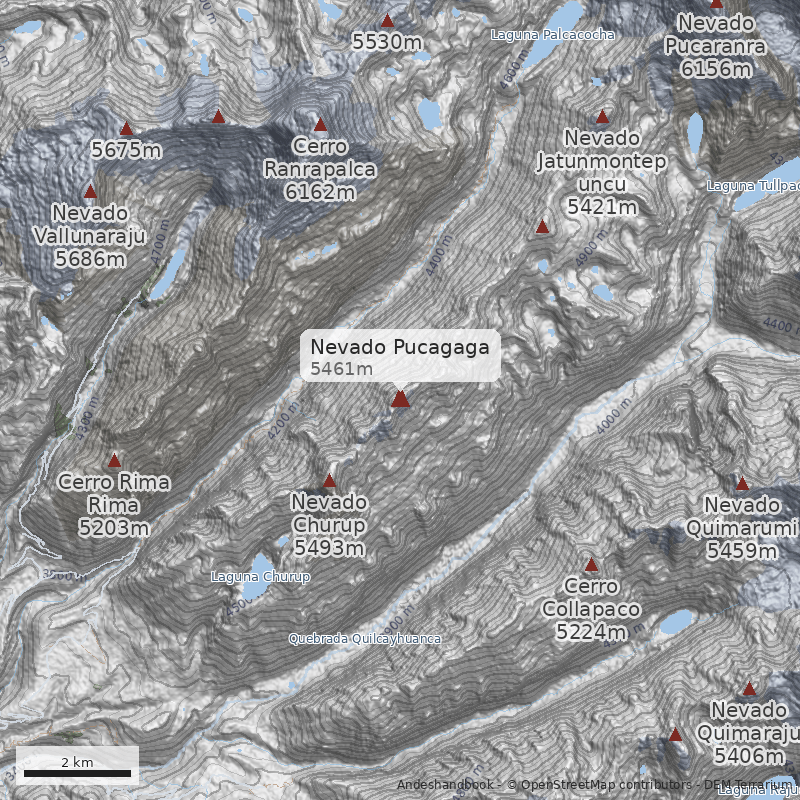 Mapa Nevado Pucagaga