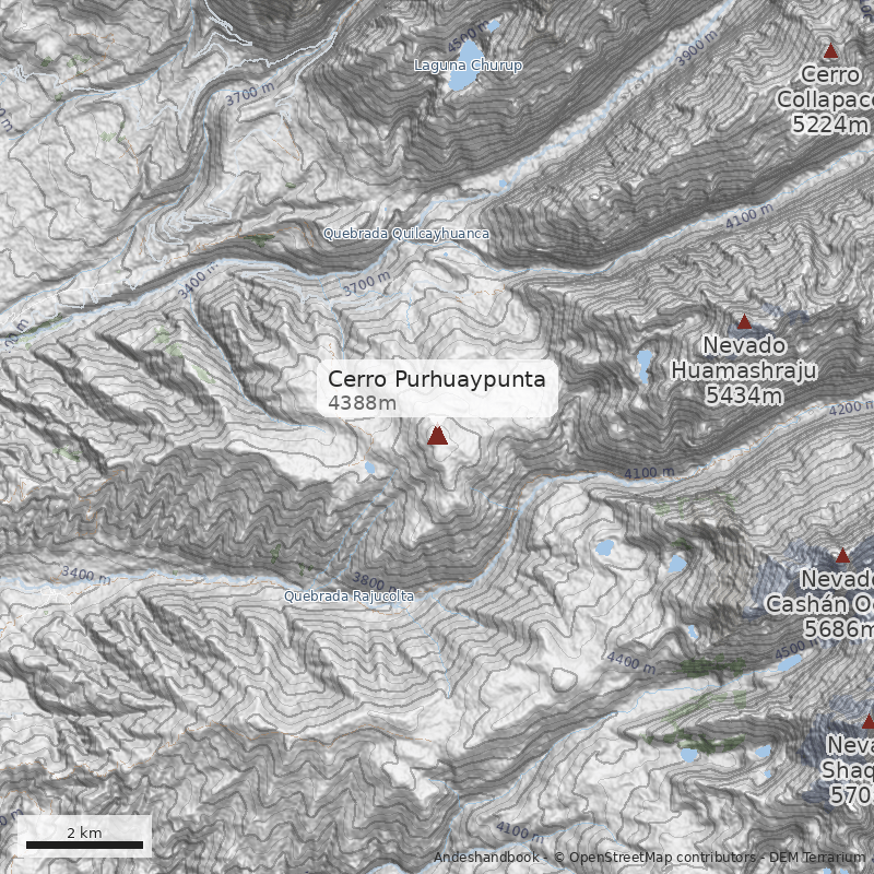 Mapa Cerro Purhuaypunta