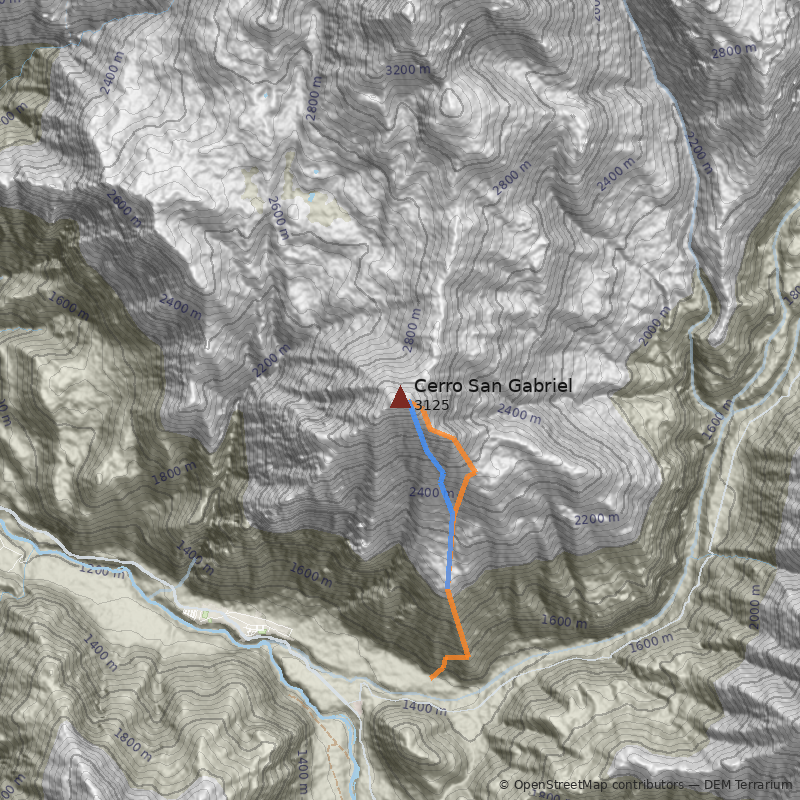 Mapa Cerro San Gabriel